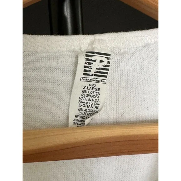 Vintage Paris Accessories, Inc Women's Tank Top XL Paris Vintage Fashion White - Picture 3 of 7